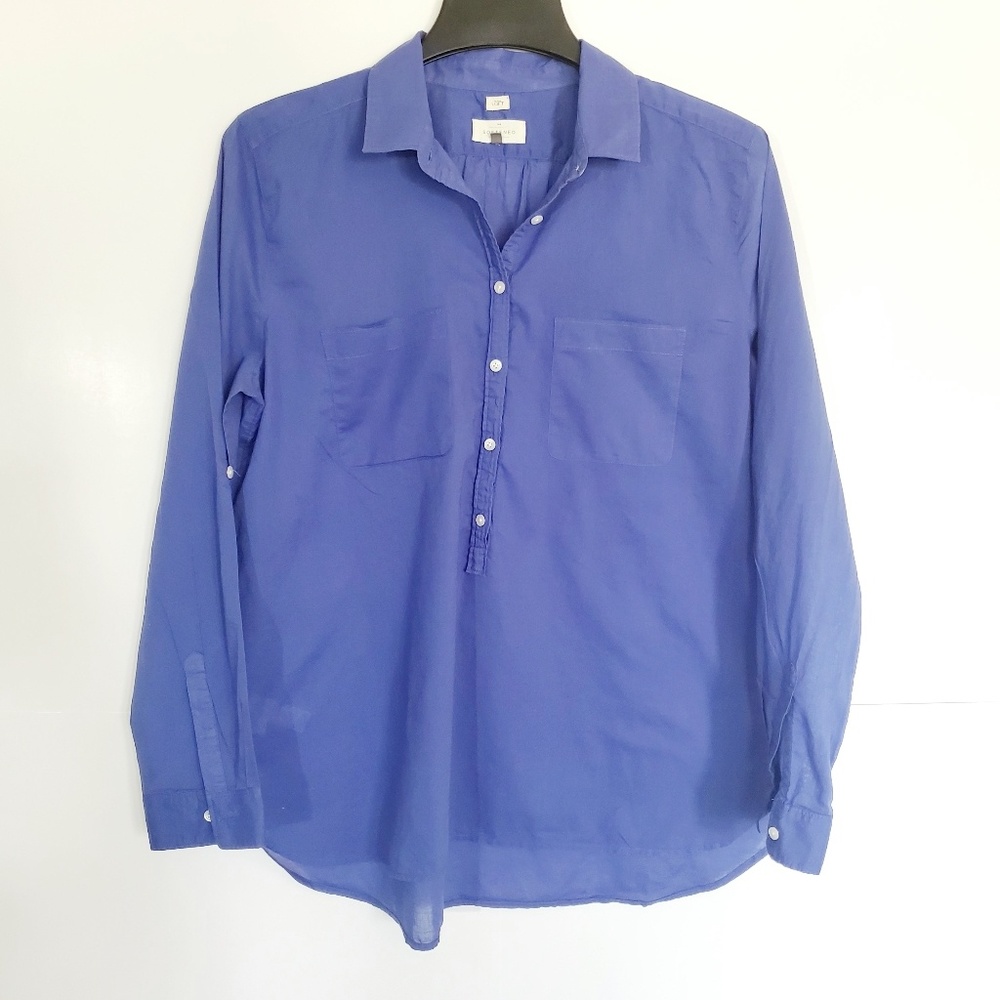 Ann Taylor Loft Softened Shirt Pullover Beachy Top